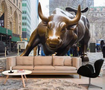 Fototapet - "Statuie de taur de bronz pe Wall Street, New York" 3D2316 фото