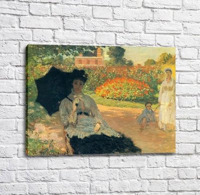 Pictură Camille Monet în grădină, 1873 Mon14067 фото