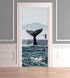 3Д наклейка на дверь, Хвост кита ST307 фото 1