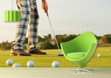 Fototapet - "Jucător de golf cu crosă, sport" Spo3017 фото
