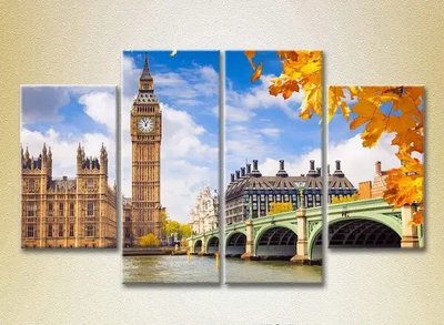 Модульные картины Лондон, Англия, Вестминстерский дворец_01 Gor6817 фото