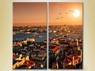 Модульные картины Стамбул на закате, Турция Gor8967 фото