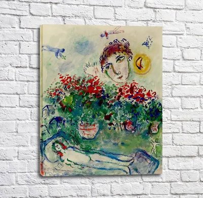 Картина Marc Chagall, Bouquet et nu Mar13668 фото