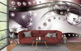 Фотообои - "Сиреневые узоры и бриллианты, 3D Абстракция" 3D4791 фото