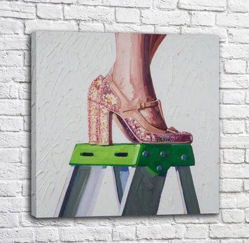 Модульные картины Strong and independent_stepladder with rhinestones Fig18729 фото
