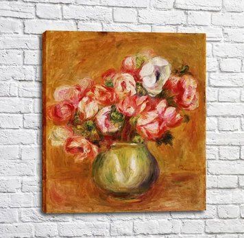 Pictură Pierre Auguste Renoir Vază cu anemone Ren14542 фото