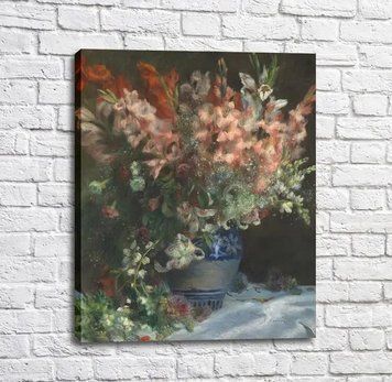 Pictură de Pierre Auguste Renoir Gladiole &icirc;ntr-o vază Ren14119 фото