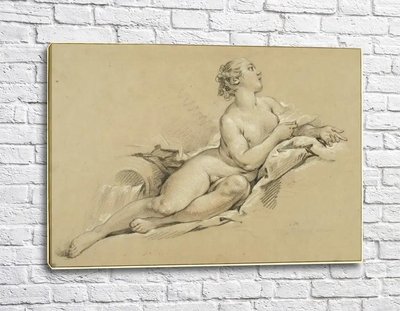 Картина Эскиз - Нимфа, лежащая у сосуда Fra11518 фото