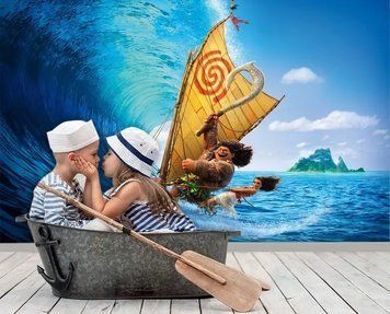 Fototapet - "Fototapet Maui și Moana cuceresc valurile mării" Ger3119 фото