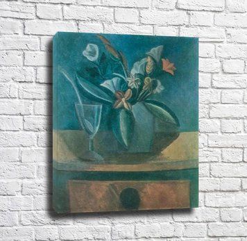 Picasso Flori &icirc;ntr-un borcan gri, 1908 Pik11119 фото