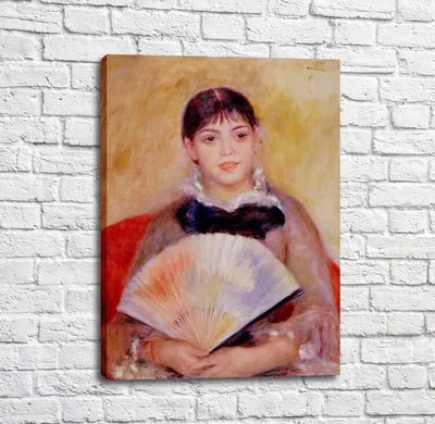 Pictură Auguste Renoir Fată cu evantai Ren14020 фото