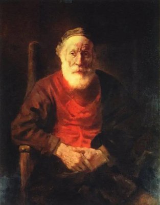 Portretul unui bătrân în roșu Rem13021 фото