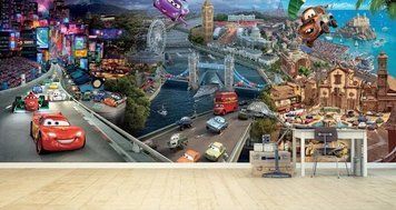 Фотообои - "Герои мультфильма Тачки в мегаполисе" Ger2720 фото