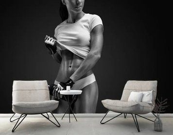 Fototapet - "Fototapet Fată sportivă, corp frumos, fitness" Spo3020 фото