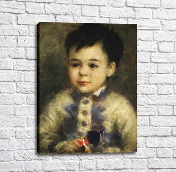 Pictură Pierre Auguste Renoir, francez, băiat cu un soldat de jucărie Ren13972 фото