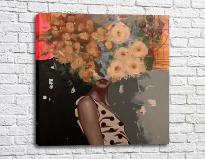 Постер Девушка с прической в пастельных оттенках Ann17100 фото