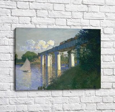 Картина The Railway Bridge at Argenteuil, 1874 Mon14422 фото
