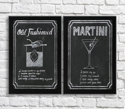 Picture Cocktail Martini și de modă veche pe un fundal negru Eda8772 фото