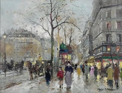 PhotoPoster Antoine Blanchard, O stradă din Paris Ant18762 фото