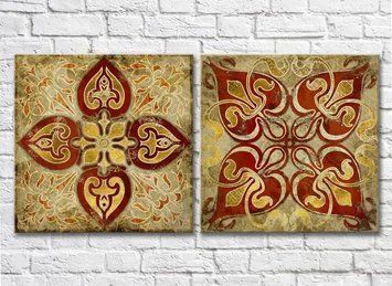 Модульные картины India gold retro ethnic Abs10024 фото