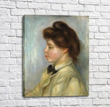 Pictură Pierre Auguste Renoir T&acirc;nără cu cravată neagră Ren14525 фото