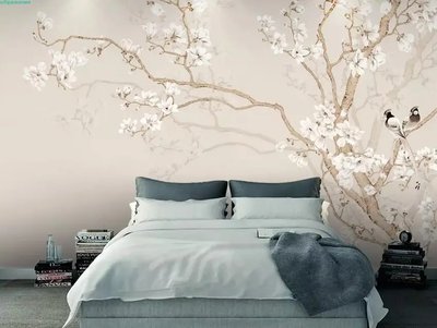 Fototapet Magnolia cu flori si pasari Ska1774 фото