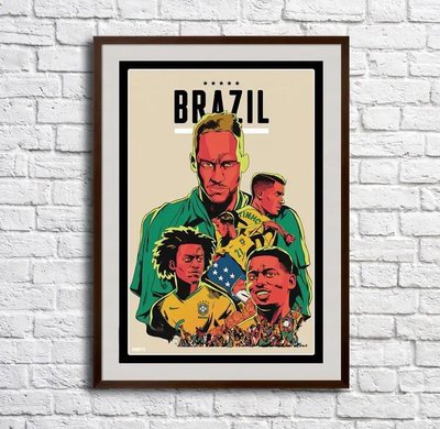 Afiș foto echipa națională a Braziliei ieftin Fut17458 фото