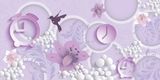 Fototapet - "Fototapet Crini 3D pe fundal violet" 3D4876 фото