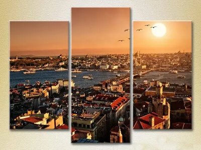 Модульные картины Стамбул на закатеТурция Gor8476 фото