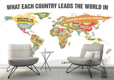 Fototapet Harta celor mai bune 25 de țări din lume Sov2127 фото