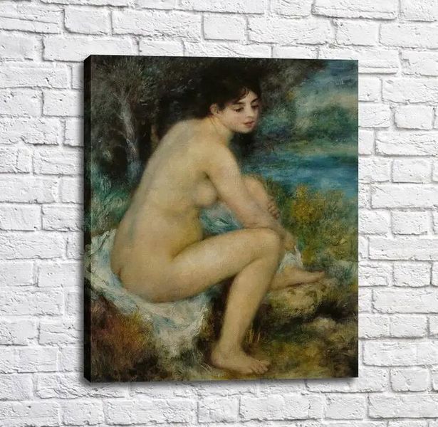 Картина Пьер Огюст Ренуар Сидящая купальщица Ren14528 фото