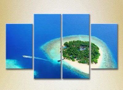 Модульные картины Остров Мальдивы_01 Mor9192 фото