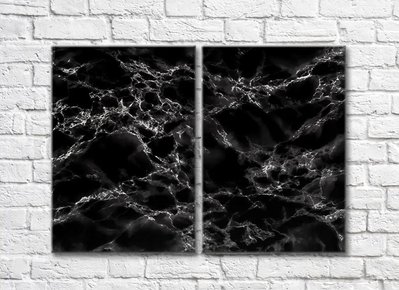 Черная мраморная текстура, диптих Abs5528 фото