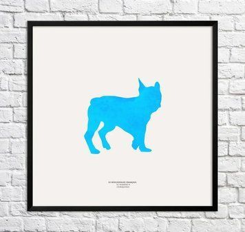 Poster Bulldog. Turcoaz Min15949 фото