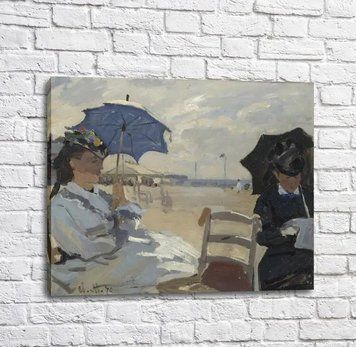 Картина The Beach at Trouville, 1870 Mon14380 фото