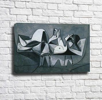 Femeie &icirc;ntinsă Picasso citind, 1960 Pik10829 фото