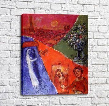 Картина Marc Chagall, Ange sur les toits Mar13680 фото