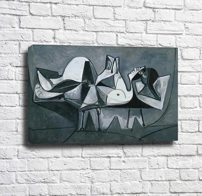 Femeie întinsă Picasso citind, 1960 Pik10829 фото