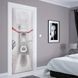 Autocolant 3D pe usa, Cabana cu gresie alba STD168 фото 2