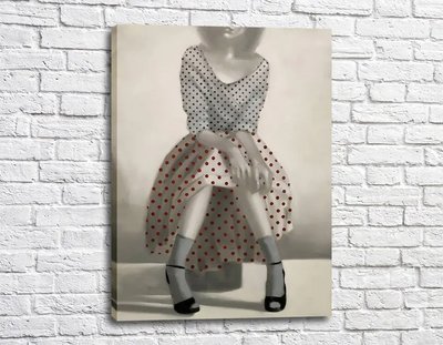 Poster Fată într-o rochie delicată cu mazăre și pantofi Ann17110 фото