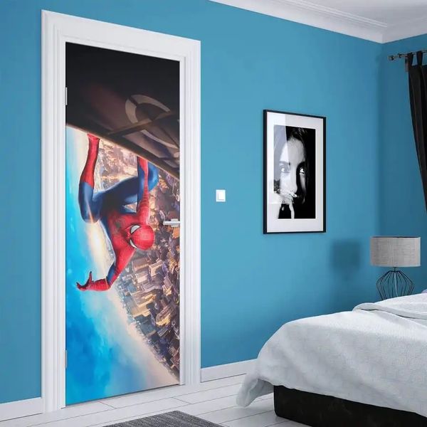 3Д наклейка на дверь, Человек-паук STD17 фото