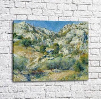 Pictură de Pierre Auguste Renoir Rocky Crags la LEstaque Ren14282 фото