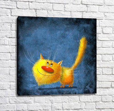 Poster Pisica galbena cu nasul rosu Kot17006 фото