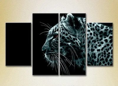 Модульные картины Огненный леопард_01 ZHi9282 фото