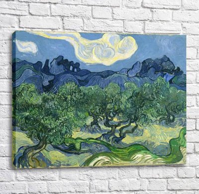 Pictură Măslini Cu Alpilles În Fundal Van11582 фото