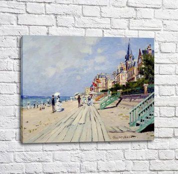 Картина The Boardwalk at Trouville, 1970 Mon14384 фото