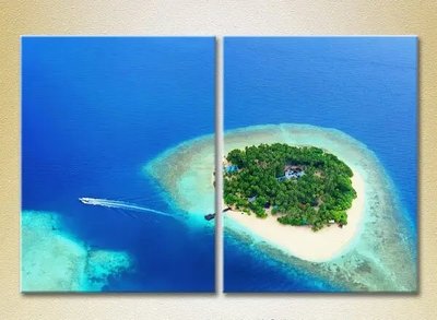 Модульные картины Остров Мальдивы_01 Mor7883 фото