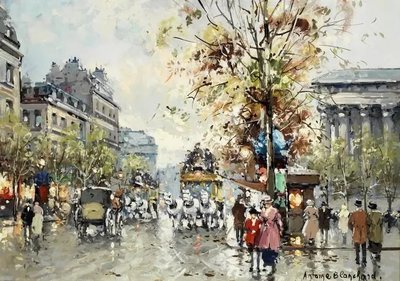 Poster foto Antoine Blanchard, Piața Madeleine (La Place de la Madeleine, Paris) Ant18773 фото