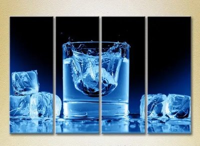 Модульные картины Ледяные кубики в стакане_01 Eda6534 фото