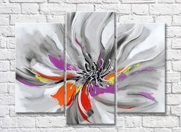 Triptic Mac alb-negru, ulei TSv8085 фото